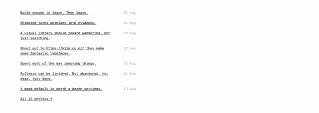 Recent Blogs section