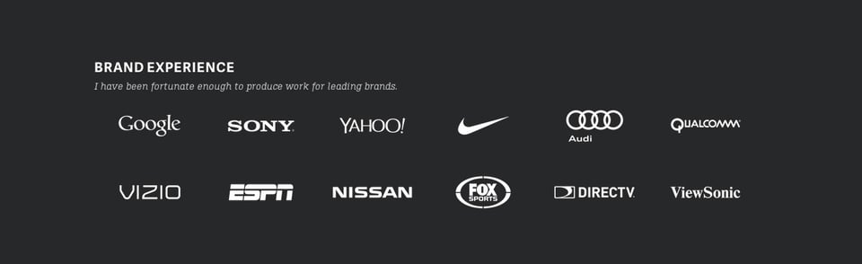 Client Logo Grid section on Gabe Abadilla section design