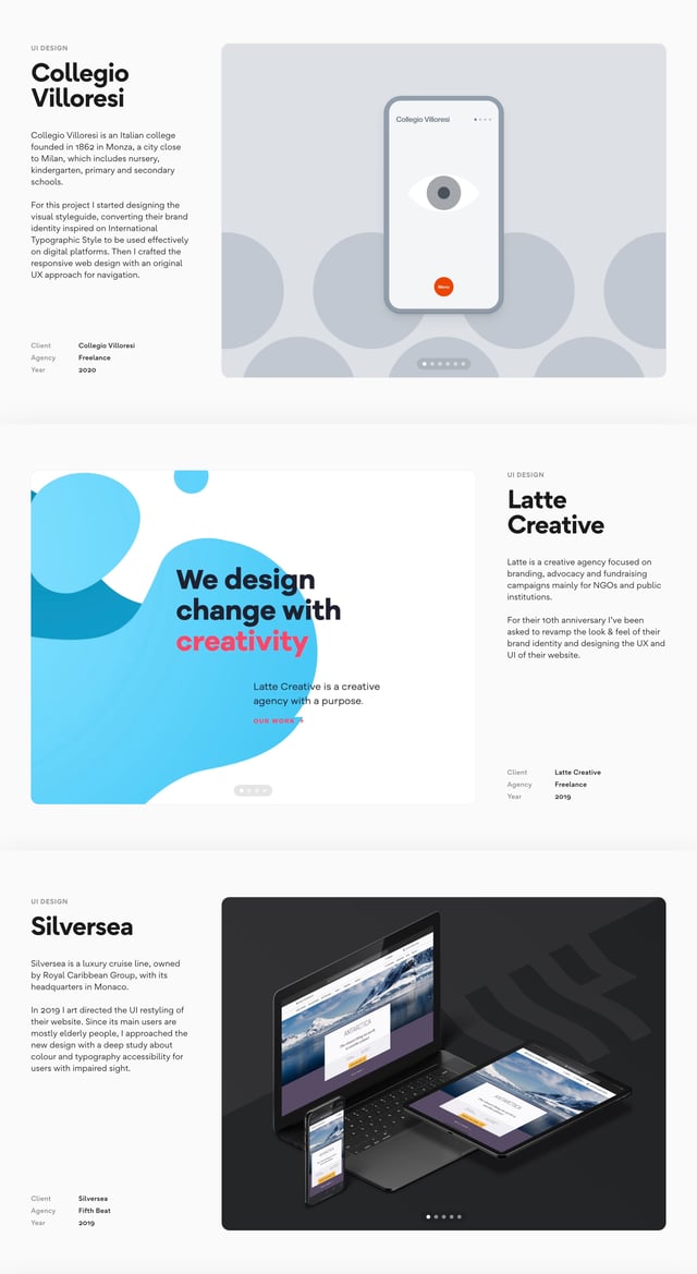 Pietro Gregorini Timeline Section