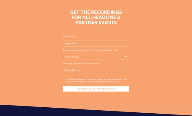 Digital Agency Day Contact Form Preview