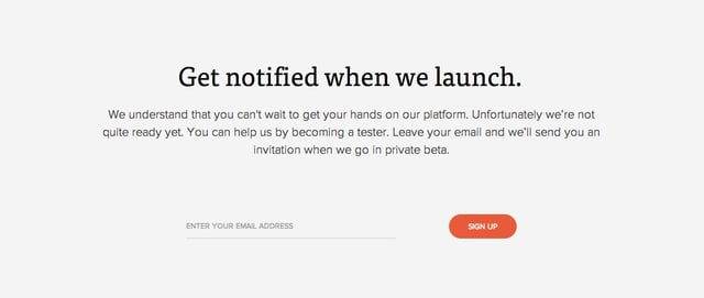Plannr Waitlist or Beta Sign Up Section