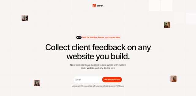 Annot Lead Capture Hero Section