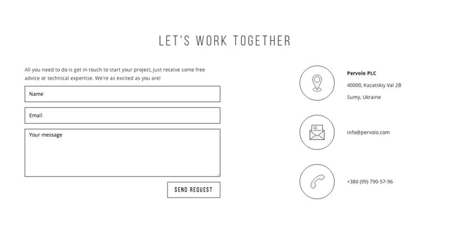 Pervolo Contact Form Preview