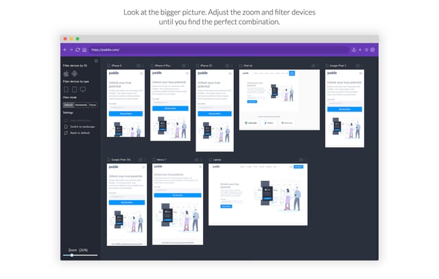 Sizzy Screenshots Section