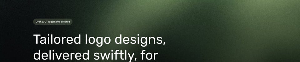 Eyebrow Text section on Logomark section design