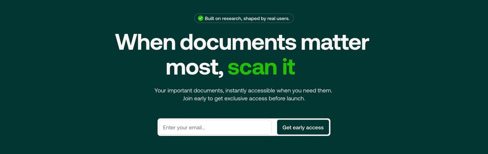Waitlist or Beta Sign Up section on Arkive section design