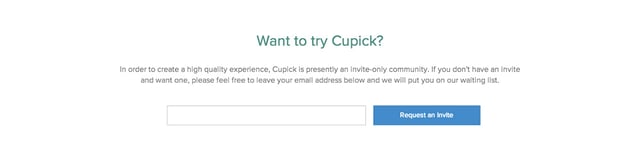 Cupick Waitlist or Beta Sign Up Section