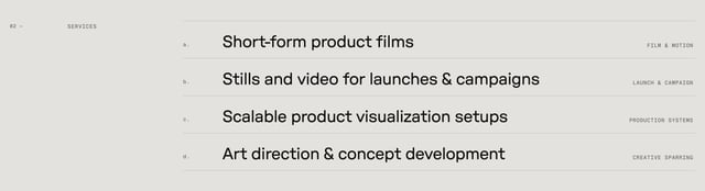 Hardware Operations Services List Section