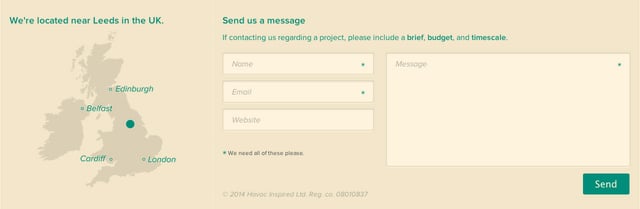 Havoc Inspired Ltd Contact Form Preview