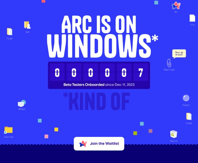 Arc for Windows Waitlist or Beta Sign Up Preview