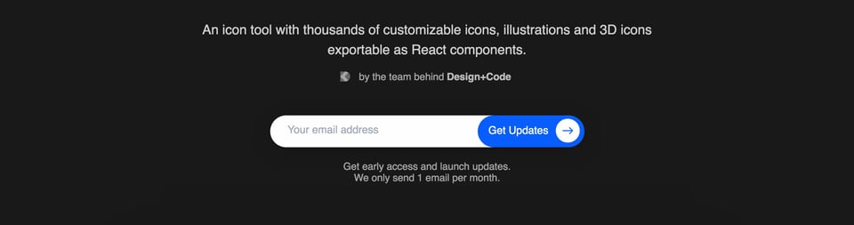 Waitlist or Beta Sign Up section on Shape section design