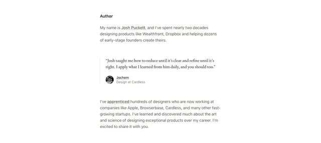 Interface Craft Biography Preview