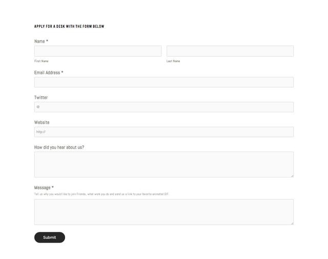 Friends Contact Form Preview