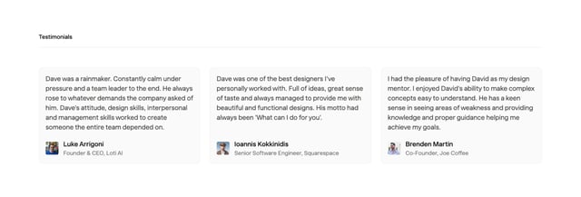 Dave Hawkins Testimonials Preview