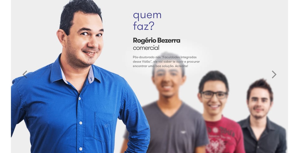 Team section on Bubb Web Studio section design