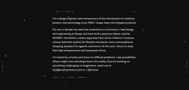 Jonathan Moore About Section