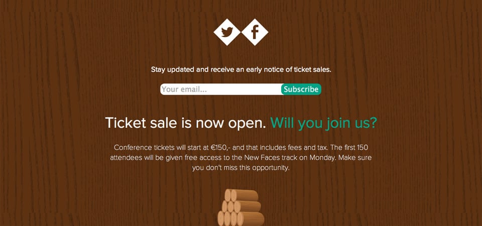 Newsletter section on Inspire Conference 2012 section design