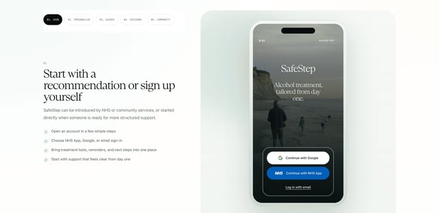 SafeStep Device Mockup Section