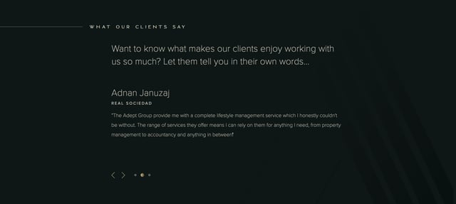 The Adept Group Testimonial Slider Preview