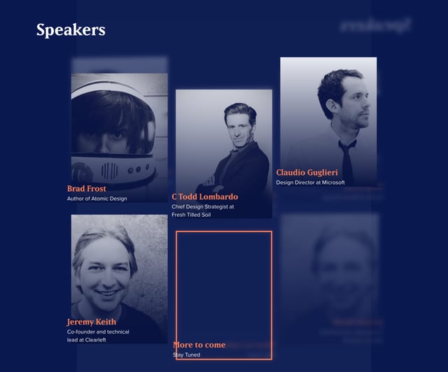 Mirror Conf 2017 Speaker List Section