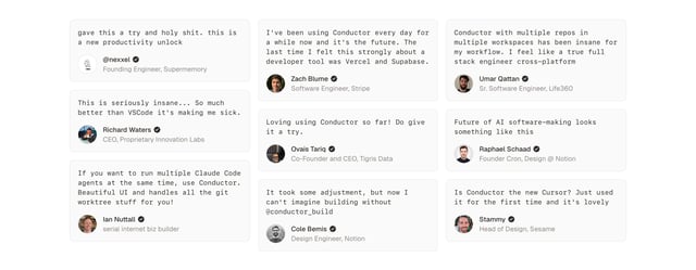 Conductor Testimonials Preview