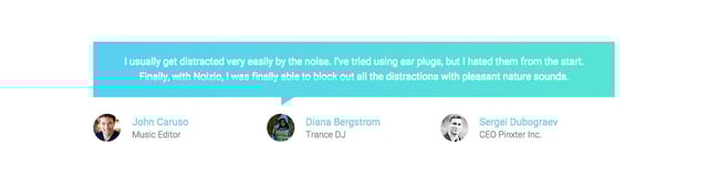 Noizio Testimonials Preview