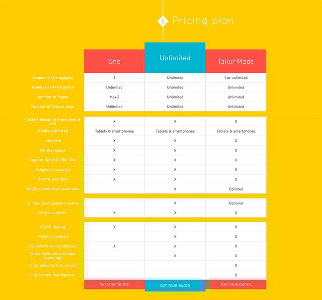 Socialapp Pricing Table Preview