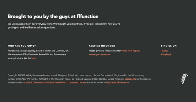 Sassaparilla Big Footer Preview