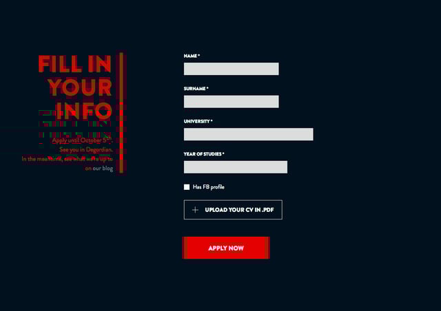 Sponge – Student Dev Quest Contact Form Preview