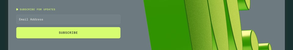 Newsletter section on The Resonance section design
