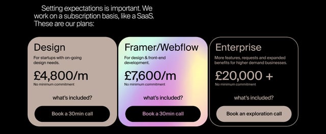 Reverse Chaos Pricing Table Preview