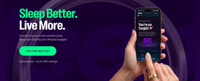 Leep Smart Ring Call-To-Action Hero Preview