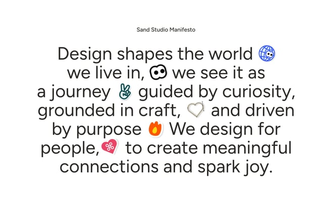 Sand Studio Manifesto Preview