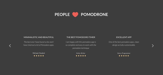 Pomodrone Testimonial Slider Preview