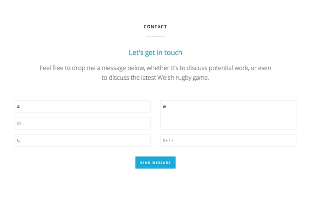 Jeff King Contact Form Preview