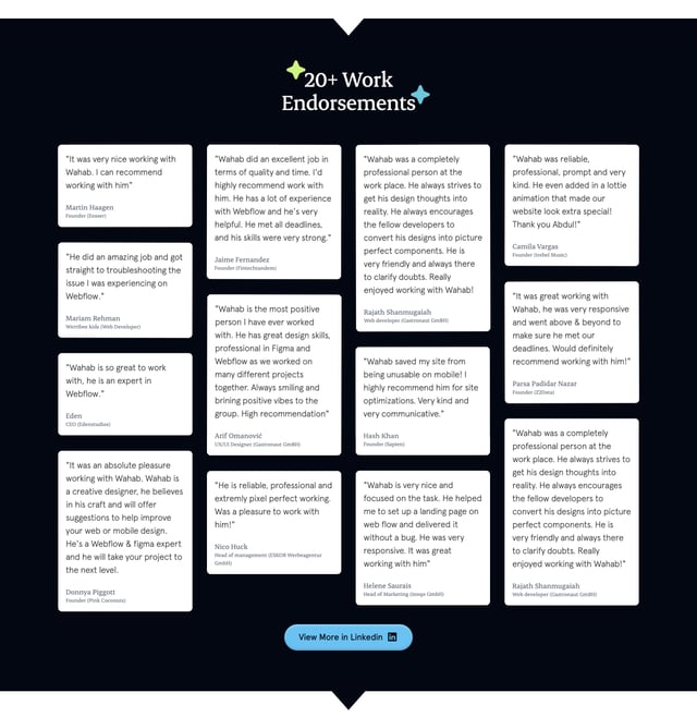 Abdul Wahab Testimonials Preview