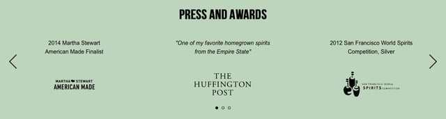 White Pike Whiskey Testimonial Slider Preview