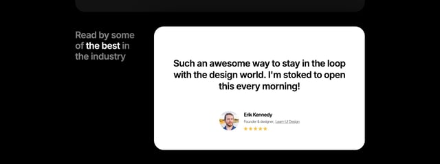 Today in Design Testimonials Preview