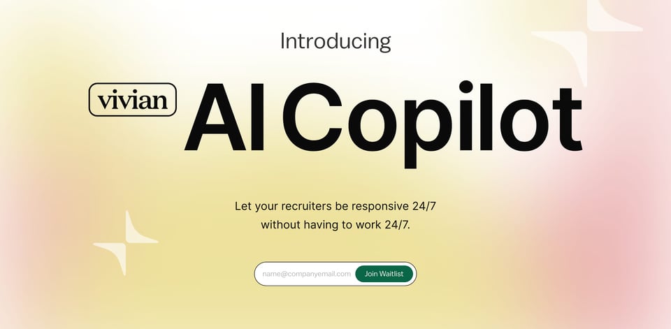 Waitlist or Beta Sign Up section on Vivian AI Copilot section design