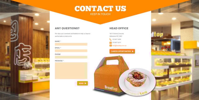 Breadtop Contact Form Preview