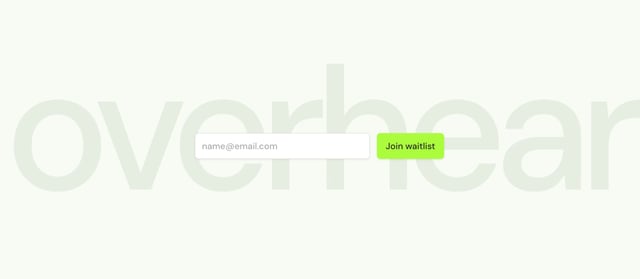 Overhear Lead Capture Section