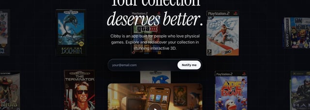 Cibby Waitlist or Beta Sign Up Preview