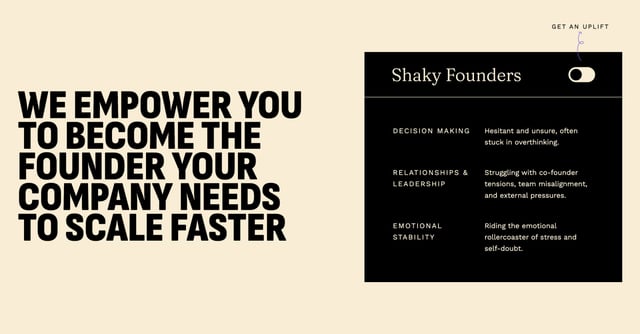 Uplift Founders Before After Preview