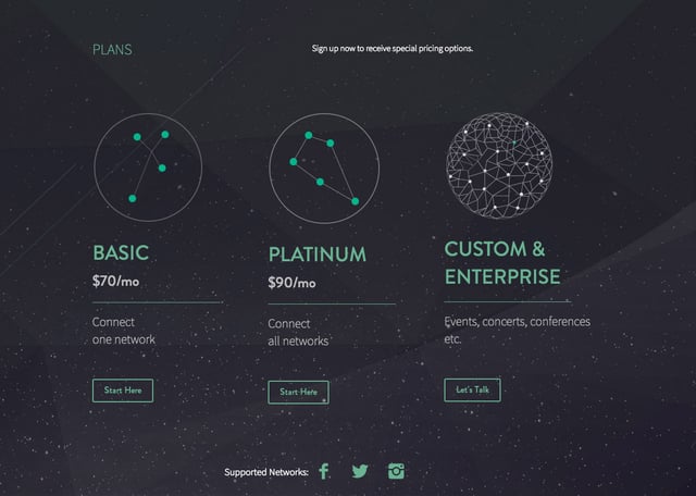 Voyager Pricing Table Preview