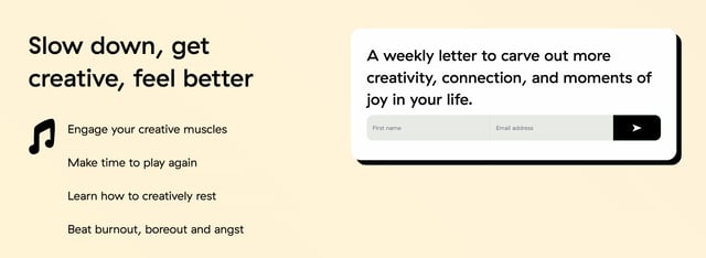 Enough Creativity Newsletter Section