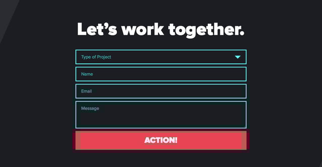 Action Backed Contact Form Preview