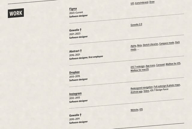Timeline section