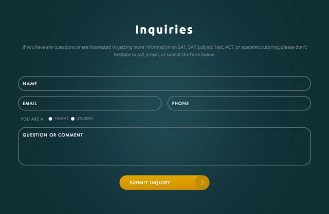 Everything In Mind Tutoring Contact Form Preview