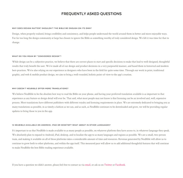 NeuBible FAQ Grid Preview