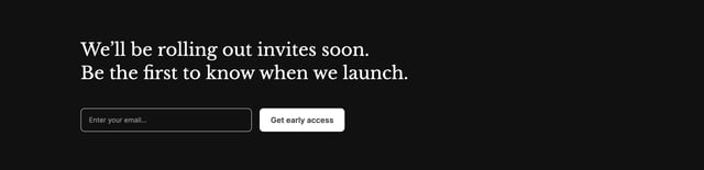 Boards Waitlist or Beta Sign Up Section
